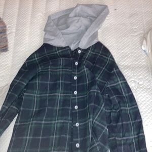 flannel with hood